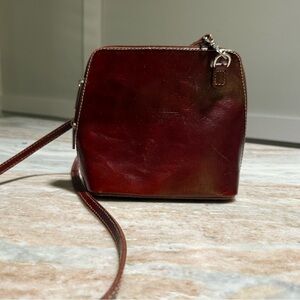 Vintage Vera Pelle - Brown Italian Leather Crossbody Purse